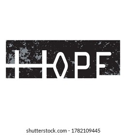 
Hope slogan graphic vector print lettering for t shirt print design