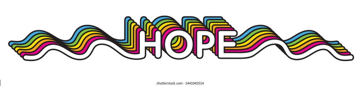 'HOPE' slogan vector print for t-shirt graphic and other uses