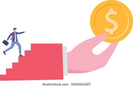 Hope to success in business, accomplishment or reaching business goal,

