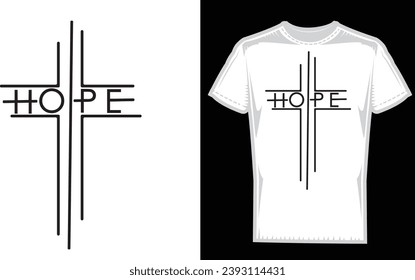 Vector de diseño de camiseta Hope T