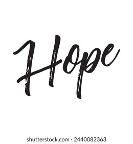 hope text on white background.