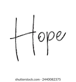 hope text on white background.
