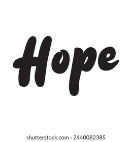 hope text on white background.