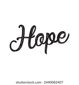 hope text on white background.