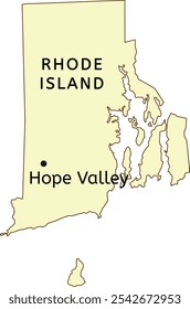 Hope Valley census-designated place location on Rhode Island state map
