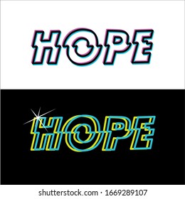 Hope Vector Word Lettering Set 