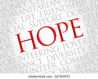Hope word cloud concept