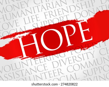 Hope word cloud concept