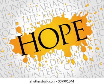 Hope word cloud concept