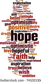 Hope Word Cloud Concept Vector Illustration Stock Vector (Royalty Free ...