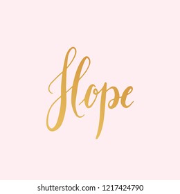 Vector de estilo de tipografía de palabra de esperanza