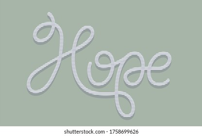 Hope Word Vector Script Font 