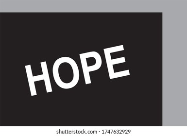Hope Writing Text Sign Vector 