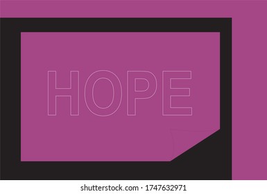Hope Writing Text Sign Vector 