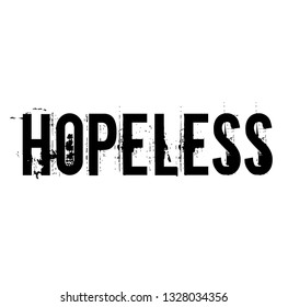 hopeless stamp on white background