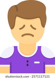 Hopelessness Flat Style Icon Design