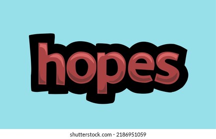 HOPES diseño vectorial de escritura de fondo muy fresco y simple