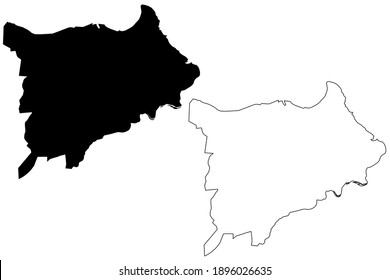 Hopewell city County, Commonwealth of Virginia (Independent city, U.S. county, United States of America, USA, U.S., US) map vector illustration, scribble sketch Hopewell map