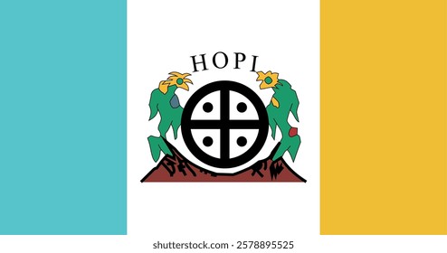 Hopi Reservation Flag Vector Illustration Premium Quality