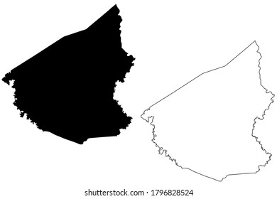 Hopkins County, Kentucky (U.S. county, United States of America, USA, U.S., US) map vector illustration, scribble sketch Hopkins map