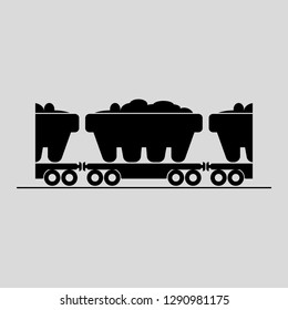 hopper car vector icons