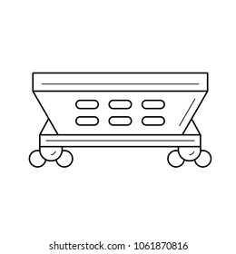 Icono de la línea vectorial del automóvil Hopper aislado en fondo blanco. Icono de línea de auto Hopper para infografía, sitio web o aplicación. Icono diseñado en un sistema de cuadrícula.