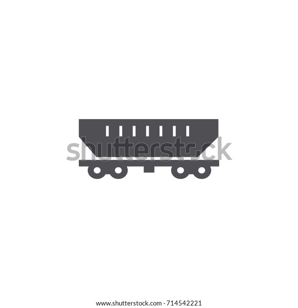 Hopper logistics\
cargo train car vector\
icon