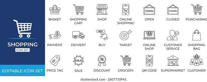 hopping Line Icon Set - vector illustration