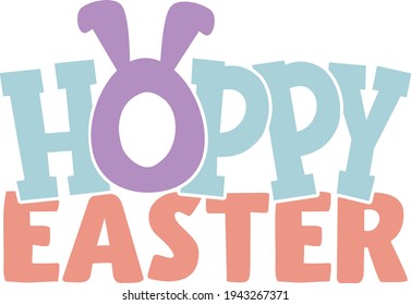 Hoppy Easter with bunny ears | Easter design