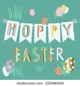 Hoppy Easter Eggs Sign Badge