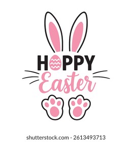 Hoppy Easter , Kids Easter , Cute Bunny Ears, Easter Egg,