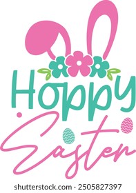 Hoppy Easter PNG Vector T-shirt Design