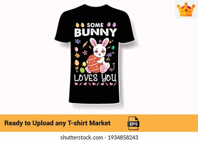 Hoppy Easter t shirt Design -  bunny funny t shirt design