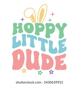 Hoppy-Little-Dude - T-Shirt Design, Posters, Greeting Cards, Textiles, and Sticker Vector Illustration