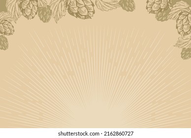 Hops beer brevery nature background.