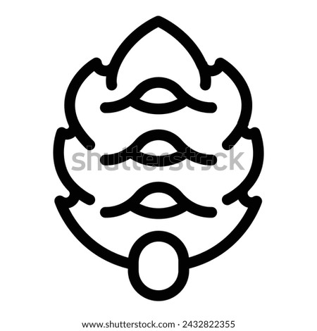Hops beer ingredient icon outline vector. Beer production. Non alcoholic brew component