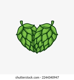 Hops brewery for craft beer garden logo
