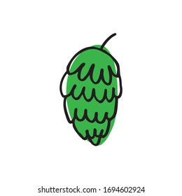 hops doodle icon, vector illustration