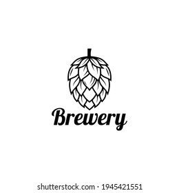 Hops flower for Beer Brewing Brewery logo design