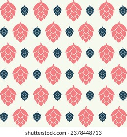 Hops fruit seamless creative repeating pattern vector illustration background