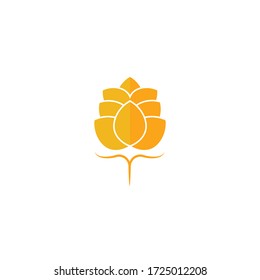 logotipo de la plantilla de vectores de hops fruts