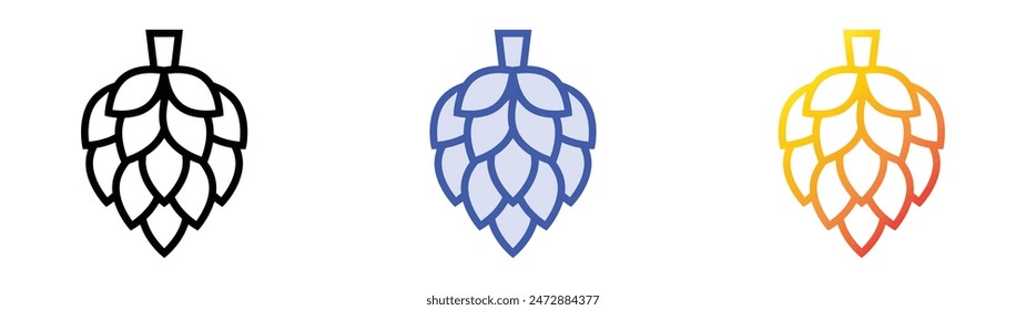 icono de saltos. Diseño de estilo de relleno lineal, azul y degradado aislado sobre fondo blanco