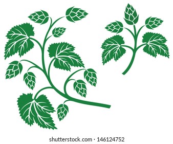 hops leaf design (beer symbol)