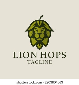 Hops Lion logo design inspiration.