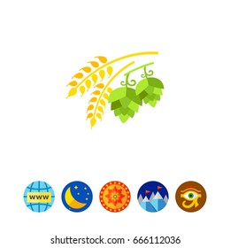 Hops and malt icon