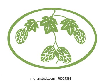 hops plant stylized