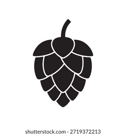 Diseño plano de Vector de icono de silueta de lúpulos