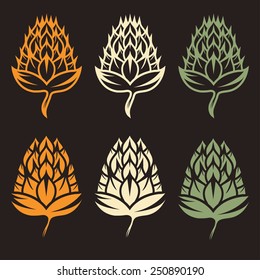 Hops vector design template