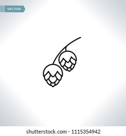 Hops vector icon. Linear style.