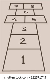 hopscotch game ,vector